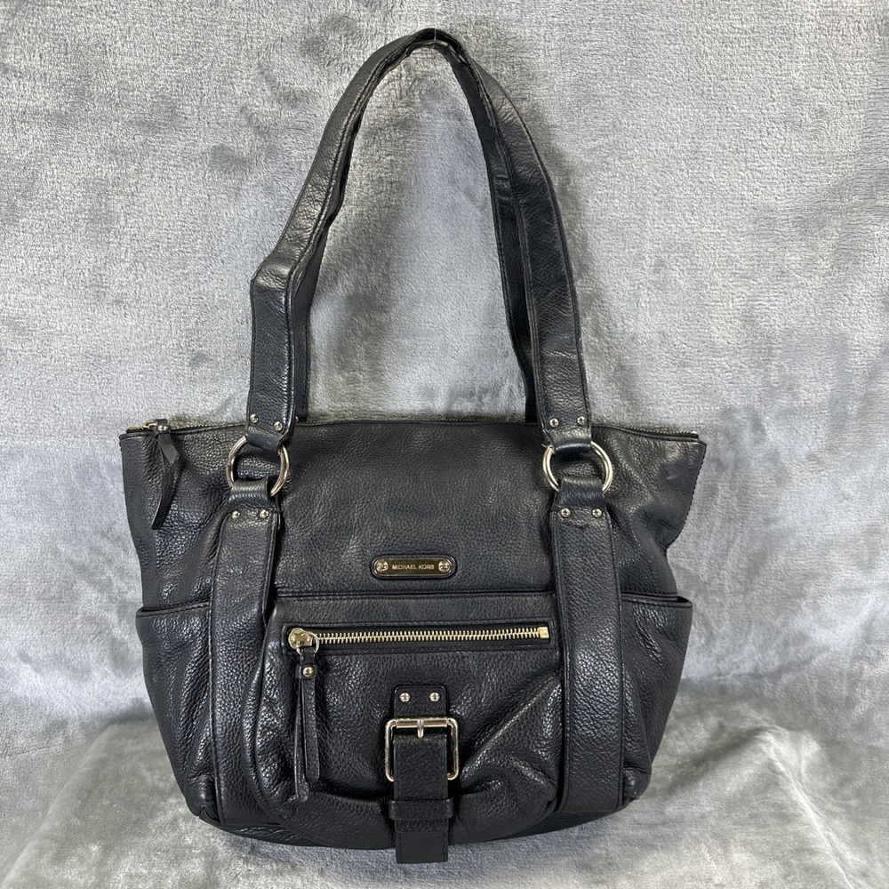Michael Kors Shoulder Bag Purse Black Leather